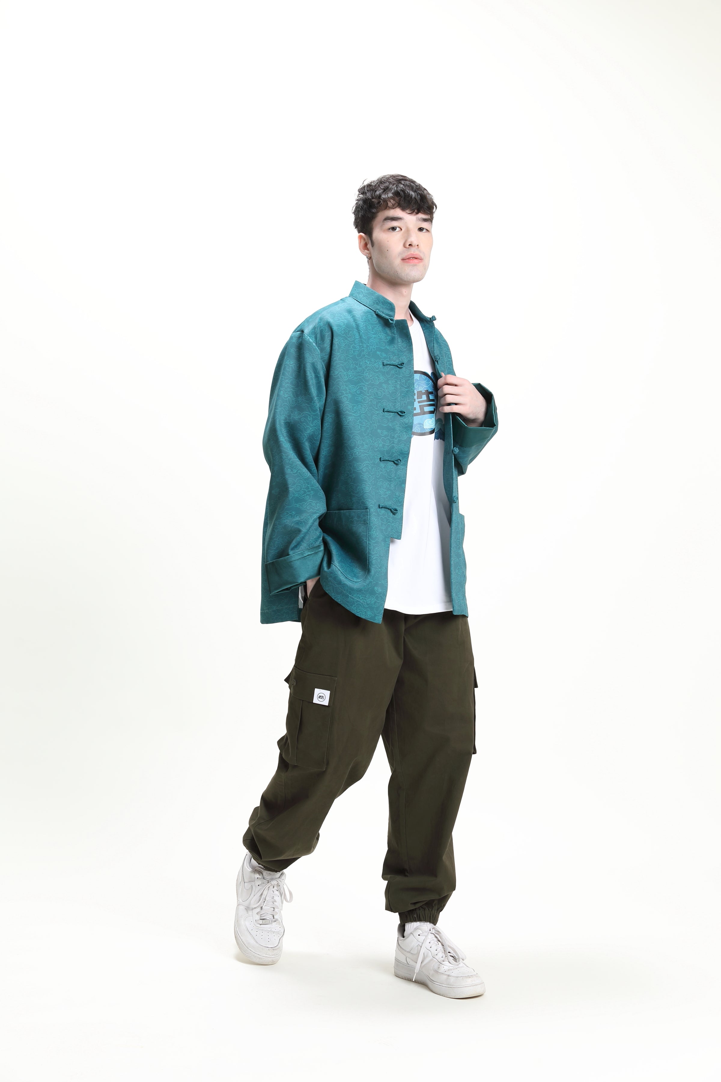 ASHTON Unisex Kungfu Jacket (Aqua)