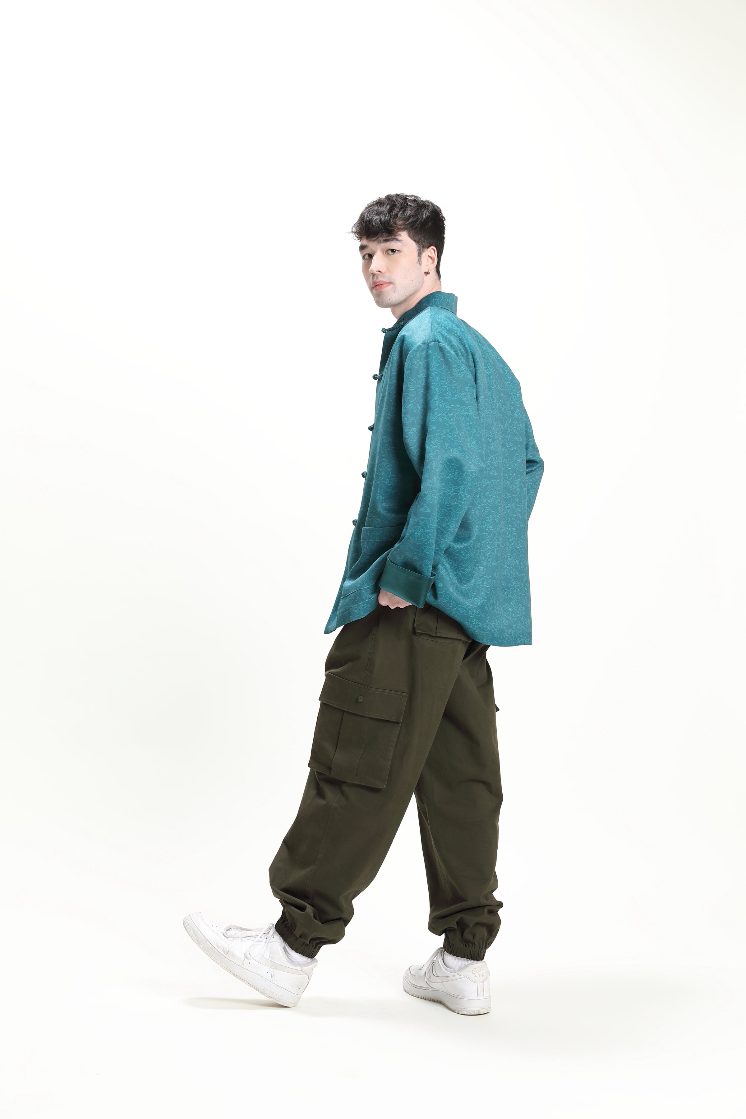 ASHTON Unisex Kungfu Jacket (Aqua)