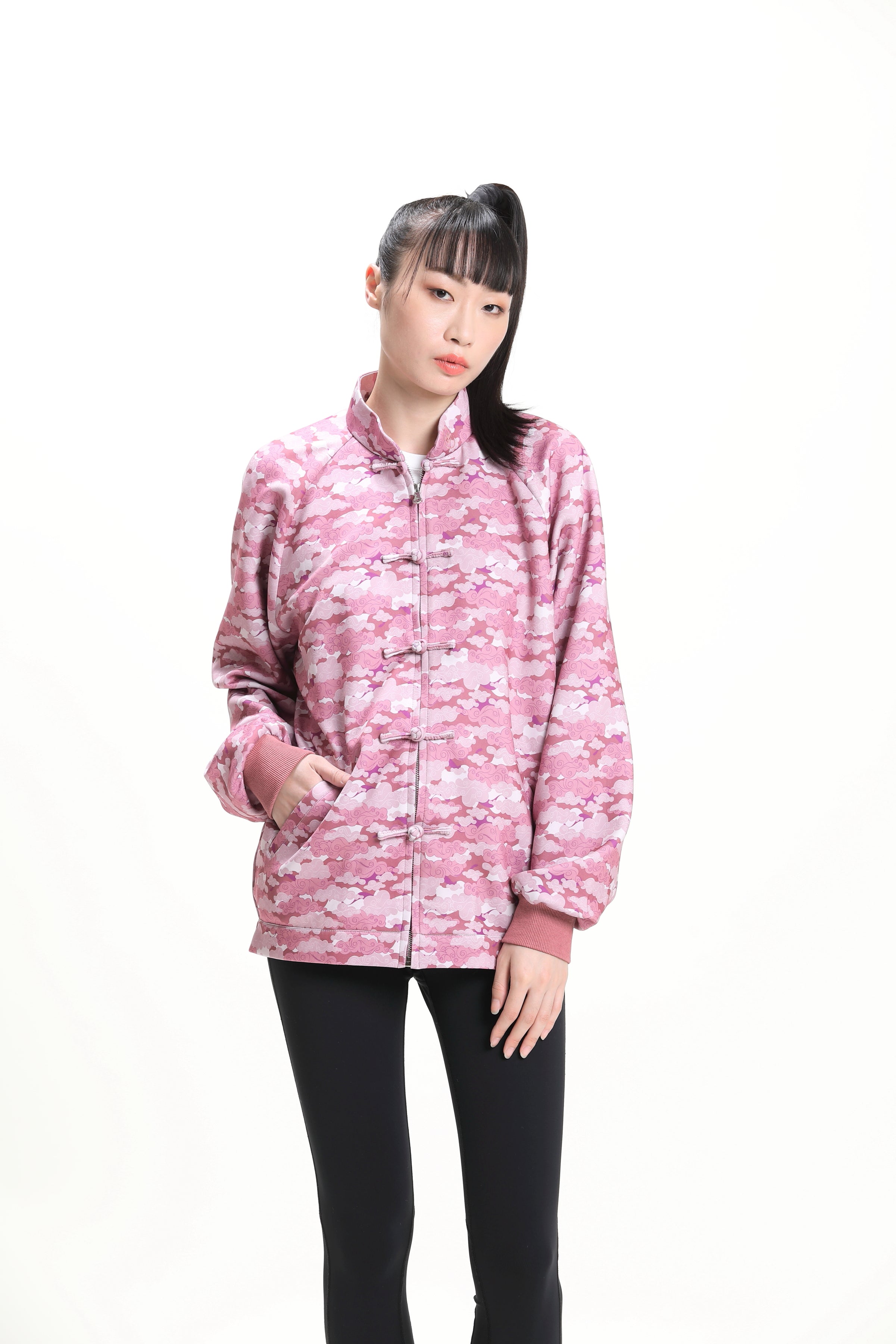 AUGUST Unisex Bomber Jacket (Pink)