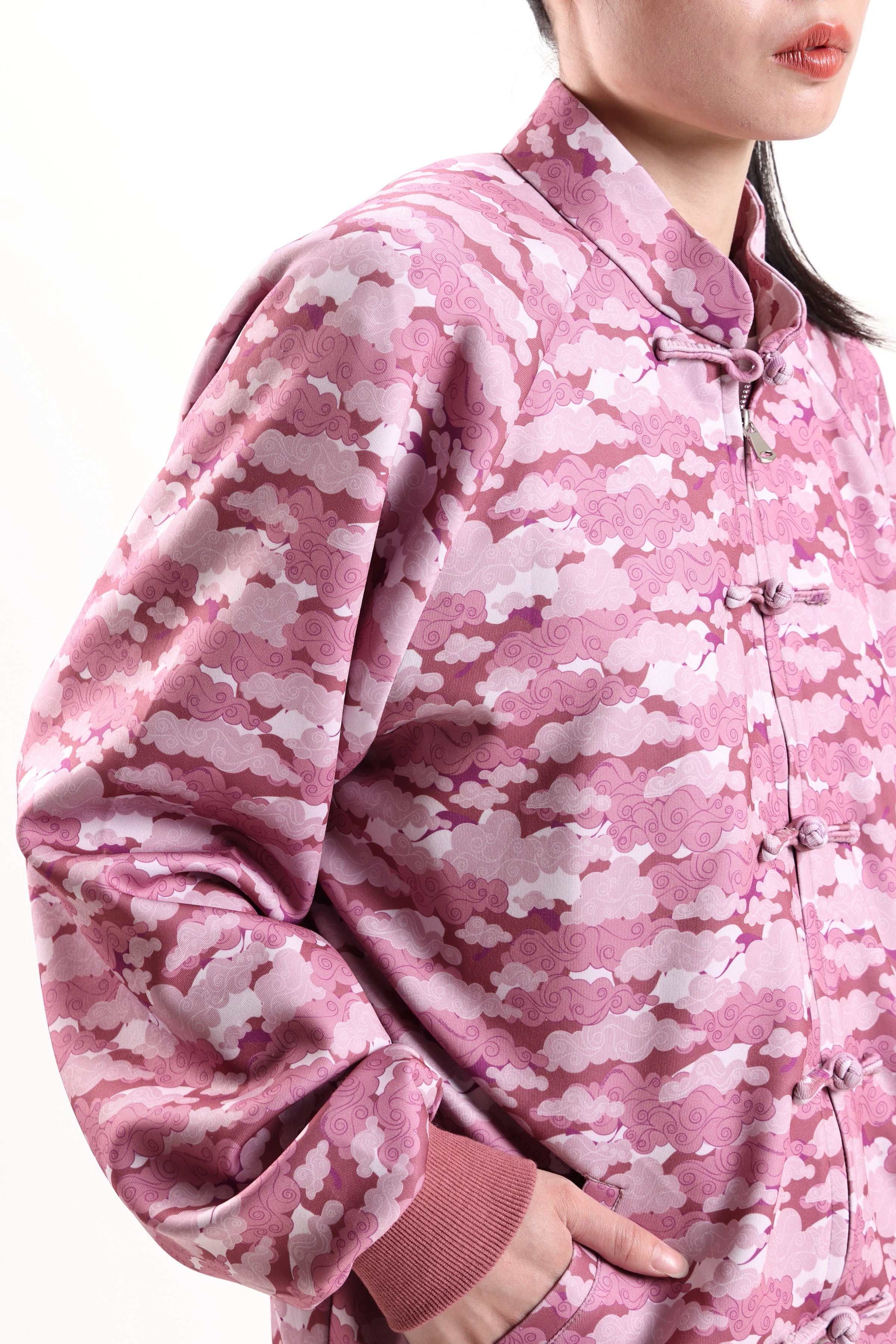 AUGUST Unisex Bomber Jacket (Pink)