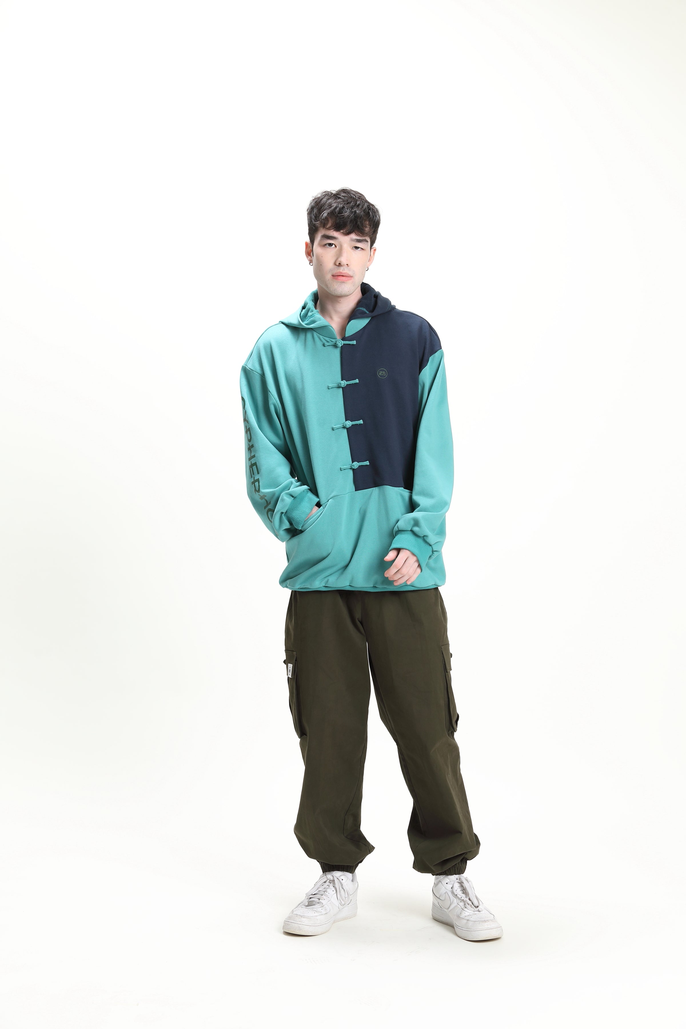 AVIS Unisex Hoodie (Green/ Navy)