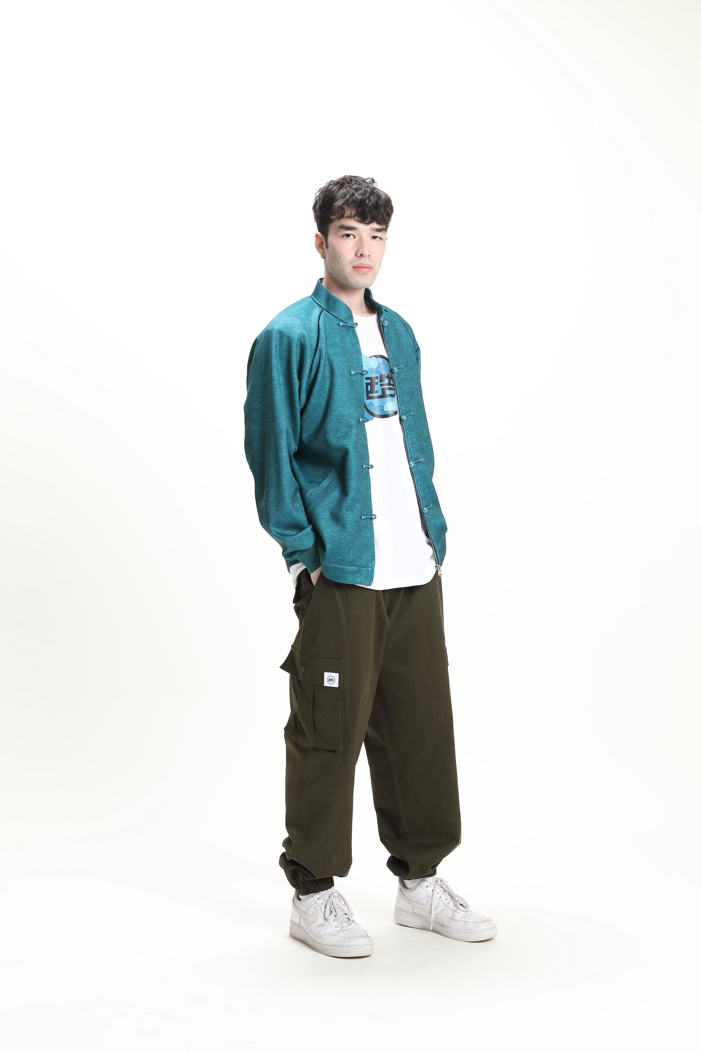 AUGUST Unisex Bomber Jacket (Aqua)