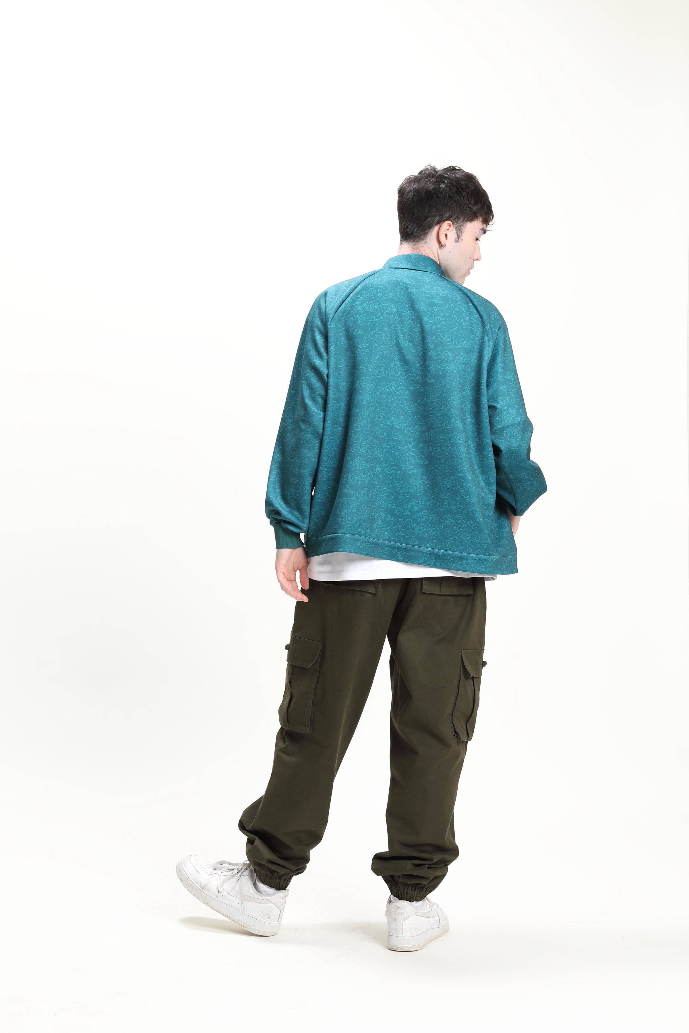 AUGUST Unisex Bomber Jacket (Aqua)
