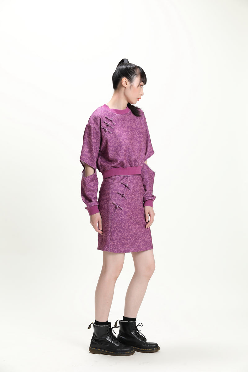 CYPHERHOOD ANNIE 女裝 CUTOUT 鏤空設計運動衛衣（紫色）