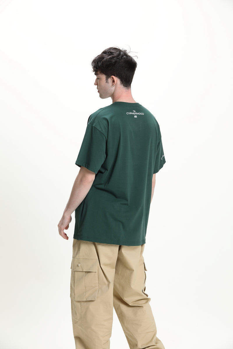 CYPHERHOOD BOWIE LOGO T 卹（軍綠色）
