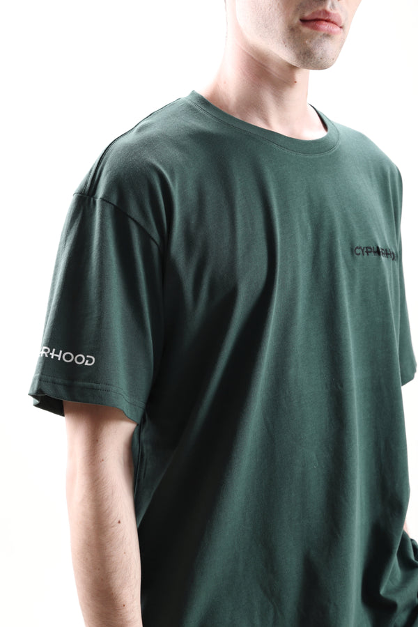 CYPHERHOOD BOWIE LOGO T 卹（軍綠色）