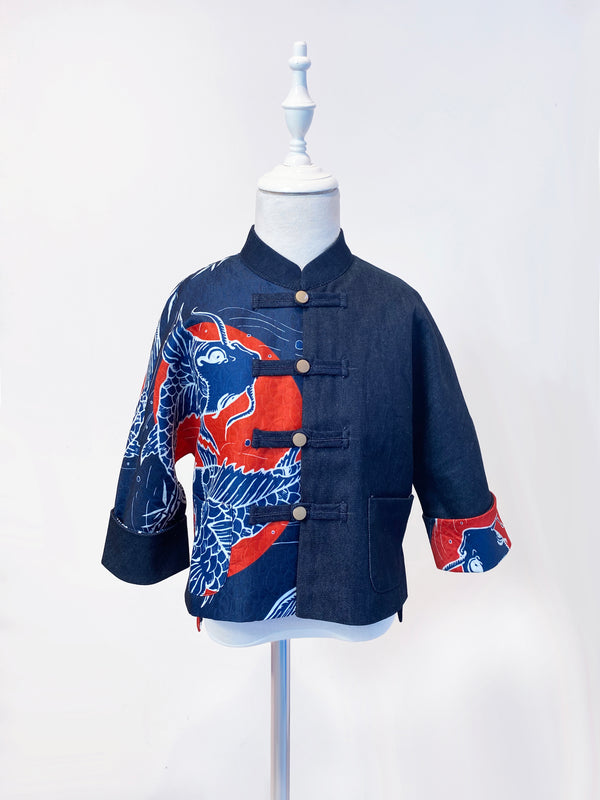 JoJo Kids Goldfish Denim Oriental Jacket