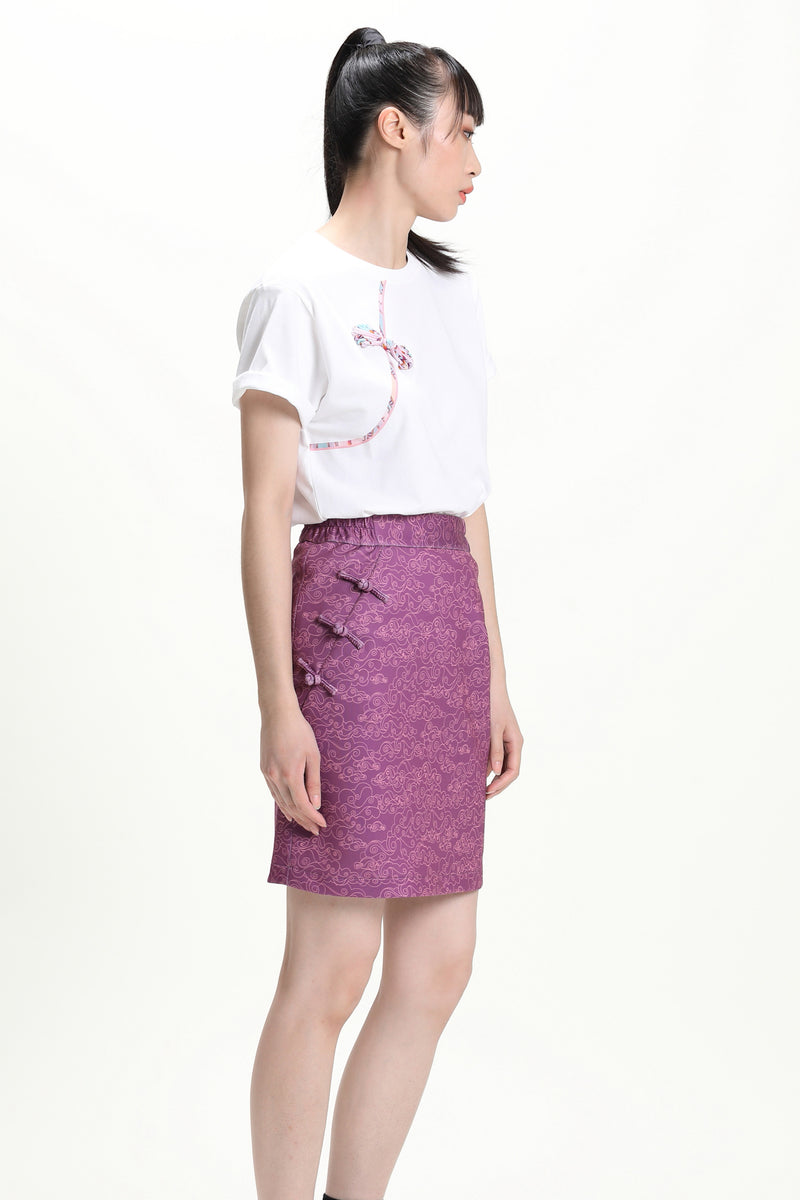 CONNIE Printed Skirt (Purple)