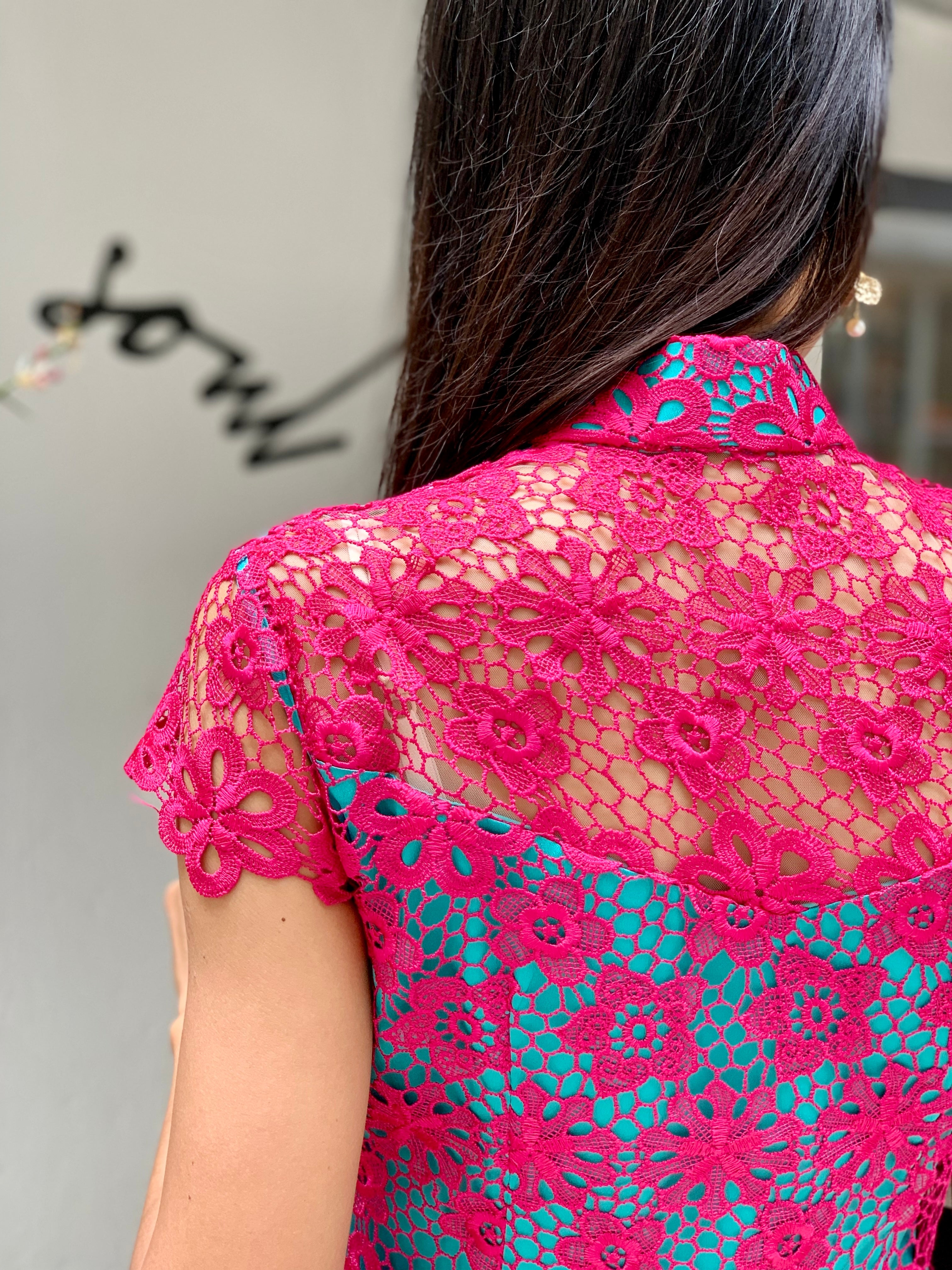 MARTHA Floral Lace Long Cheongsam (FCA/ TQS)