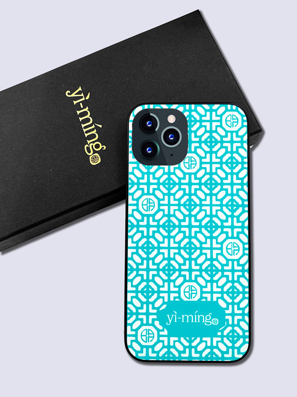 Phoenix Signature Print iPhone Case (Aqua)