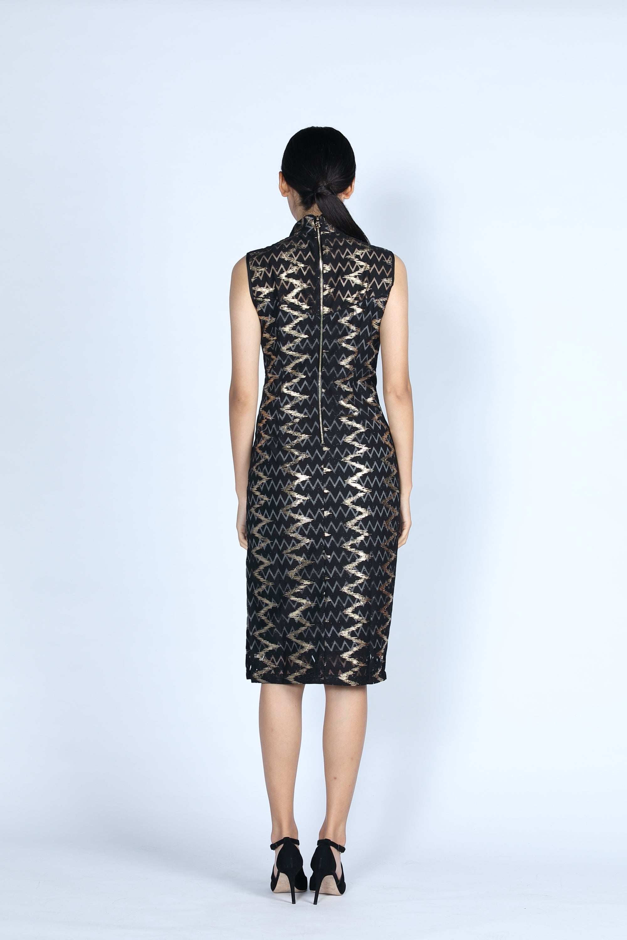 ALICIA Black Cheongsam (Black/ Gold)