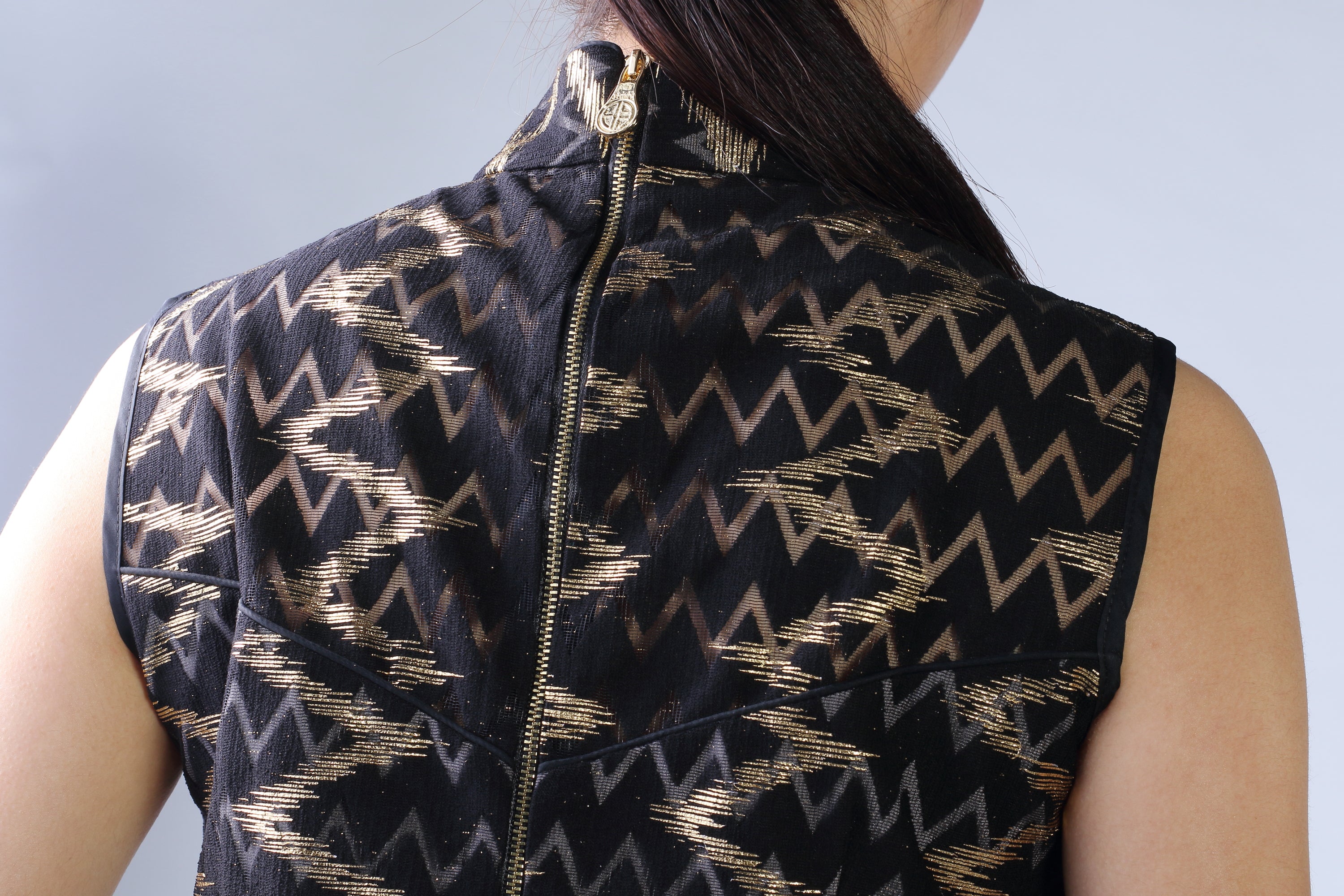 ALICIA Black Cheongsam (Black/ Gold)