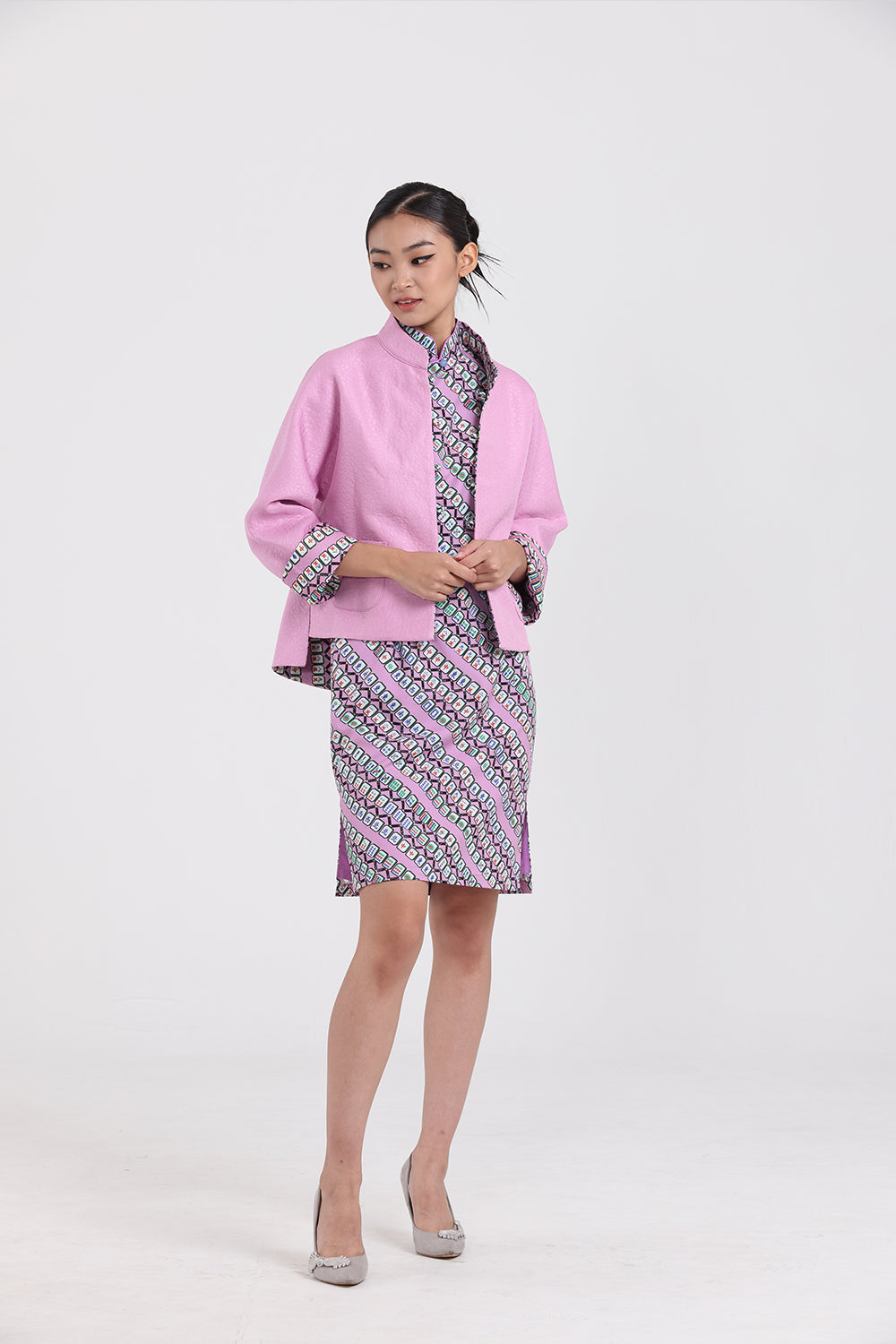 MAHJONG Reversible Oriental Jacket (Purple / Green)