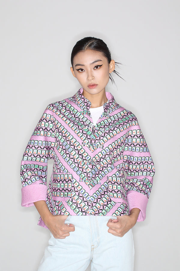 MAHJONG Reversible Oriental Jacket (Purple / Green)