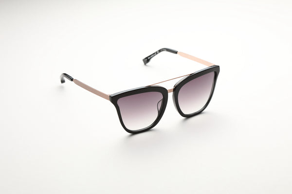 Yi-ming X Big Horn Butterfly Black Matt Gold Sunglasses.