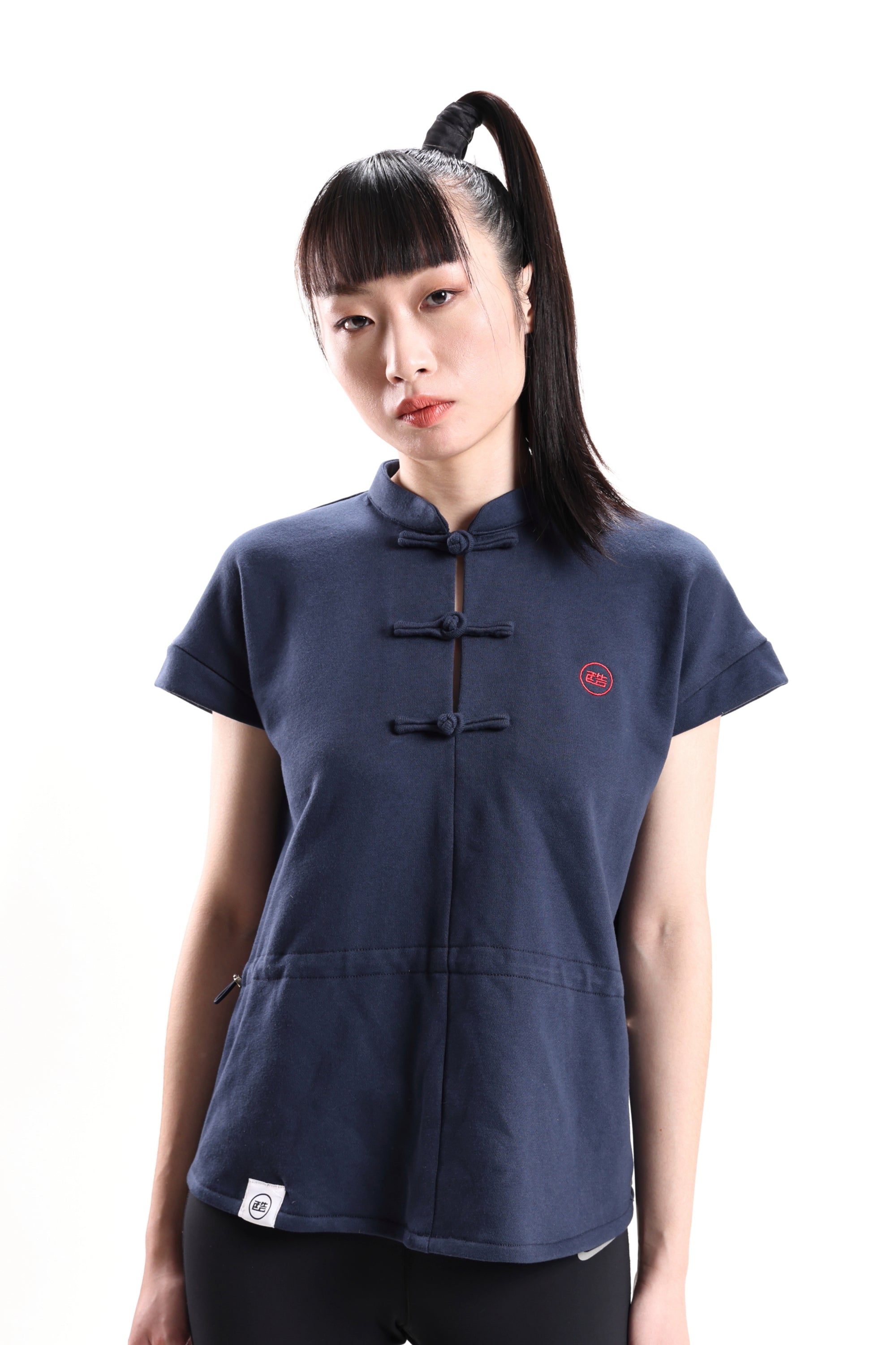 BERTIE Drawstring Top (Navy)