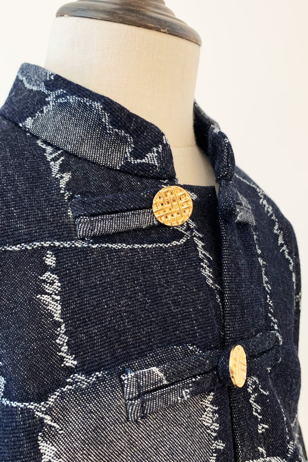 Loulou Kids Patchwork Denim Jacket (w/ lining)